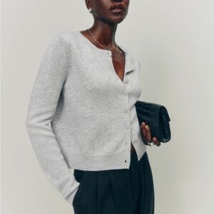 Reformation Gray cashmere Clara Sweater